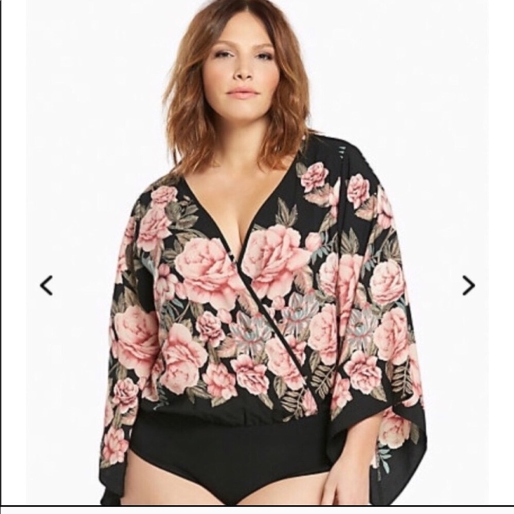 Torrid 2 Floral Bodysuit Only Used Once
